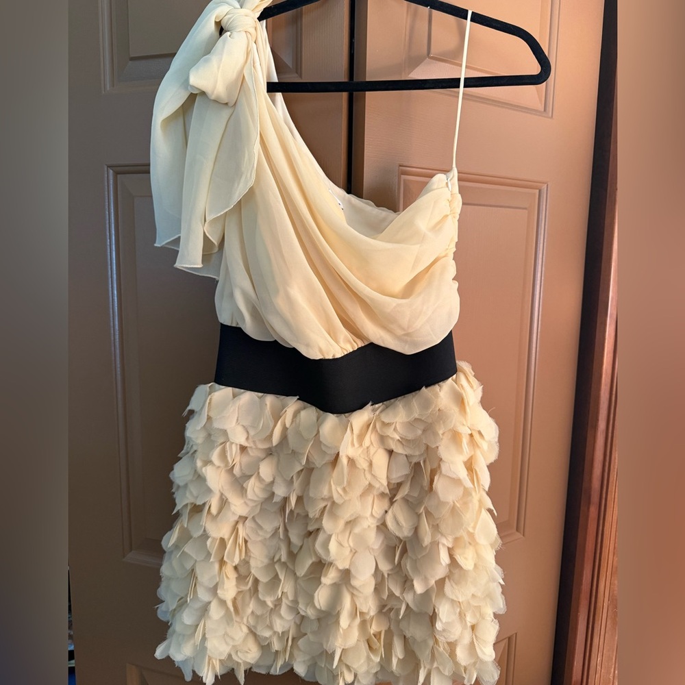 Foley + Corinna Soft Cream Chiffon Dress